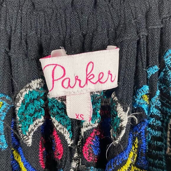 Parker Tammy Embroidered Off The Shoulder Dress Womens Size XS - Picture 6 of 11